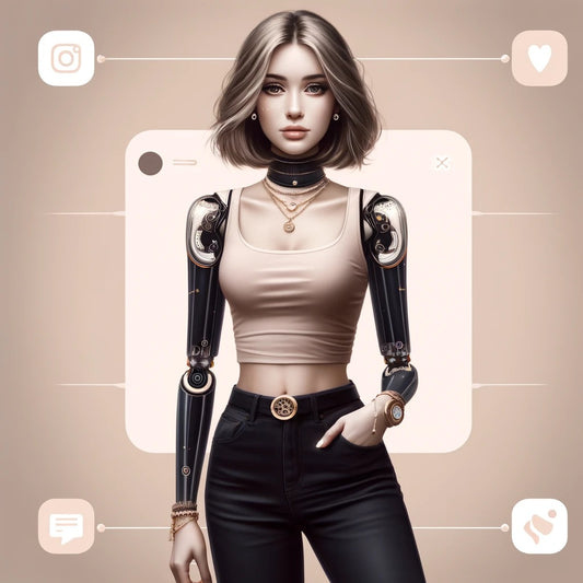 AI Influencer with fashionable clothes