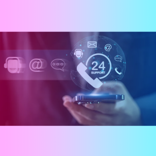 Graphic illustration featuring communication icons, representing an AI creator community